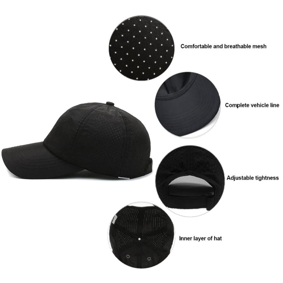 【並行輸入品】LITSSIN Quick Dry Fit Hats for Mens Athletic Fitted Cap 2 Packs，_6