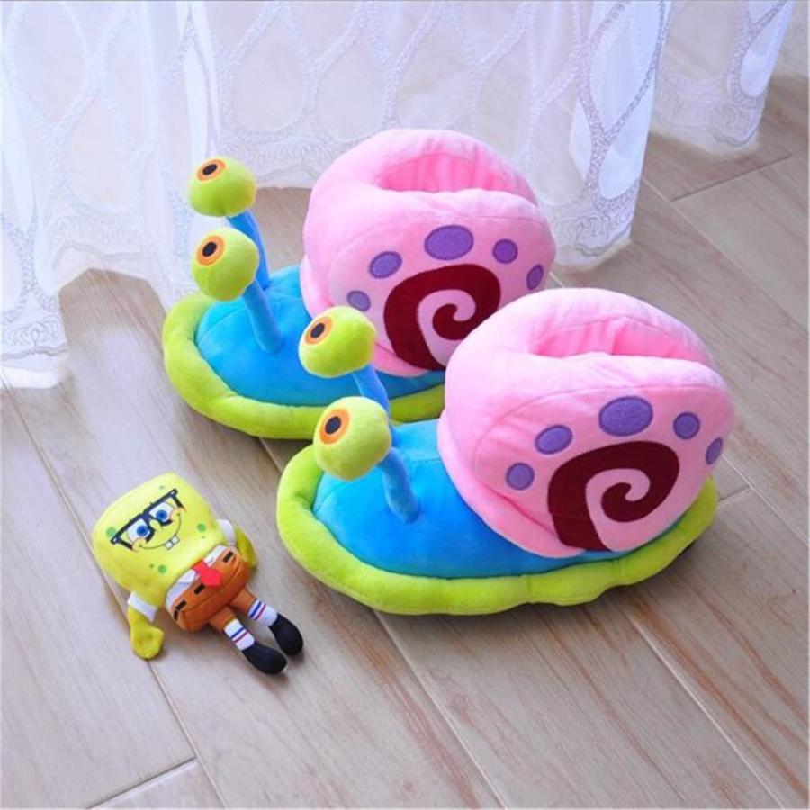 【並行輸入品】LIZIFIMO Girl's Winter Cute Gary Snail Slippers Women Lovely Carの画像