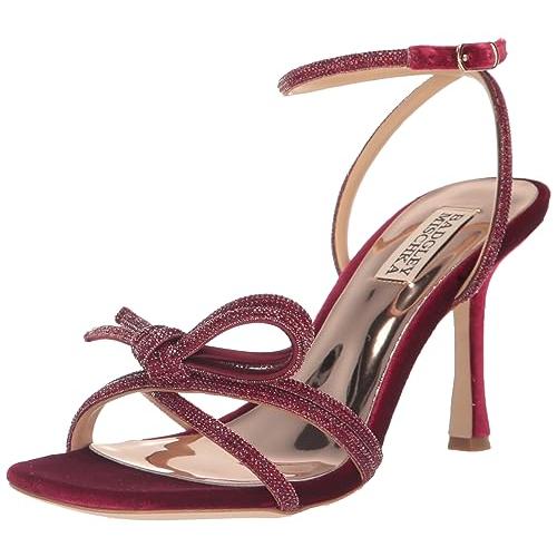 【並行輸入品】Badgley Mischka レディース Effie ヒールサンダル, ルビーレッド, 10 Badgley Mischka Wの画像