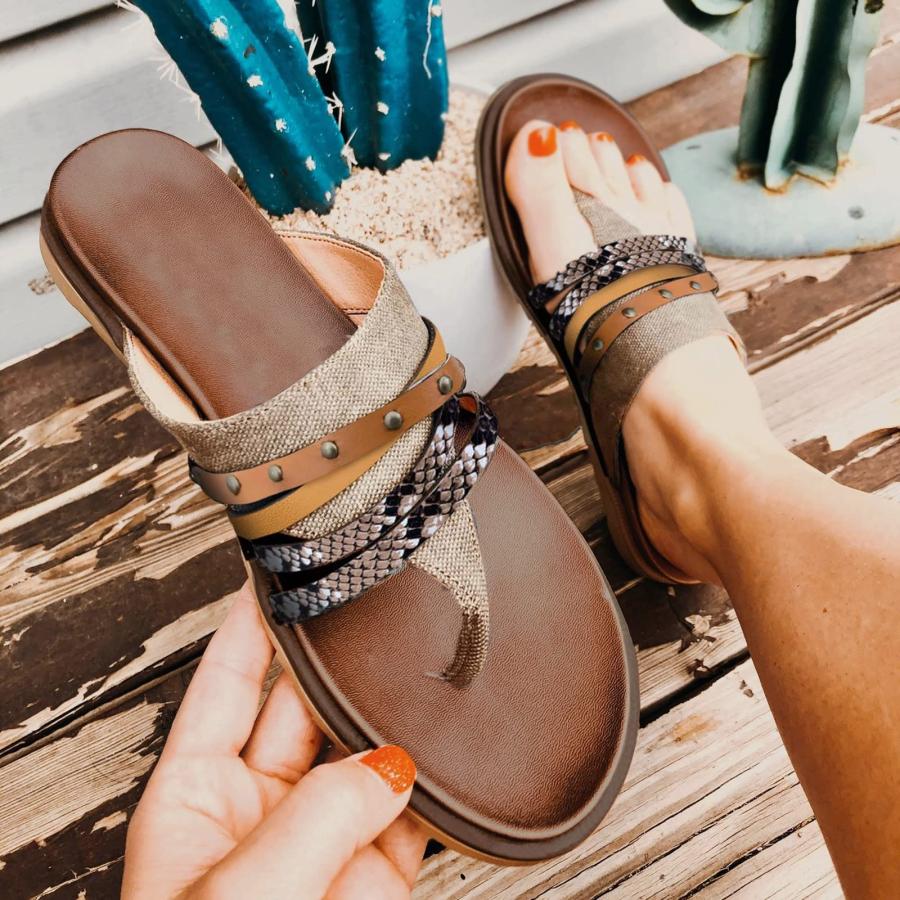 【並行輸入品】Rvidbe Flat Sandals for Women Gold, Sandals Women Heels, Flip Flの画像