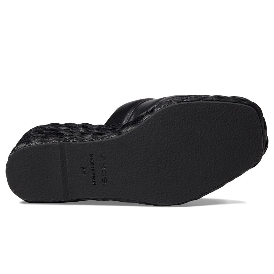 【並行輸入品】ヴィンス・ジリアン, ブラック, 7.5 Vince Womens Gillian Slide Espadrille Wedgeの画像
