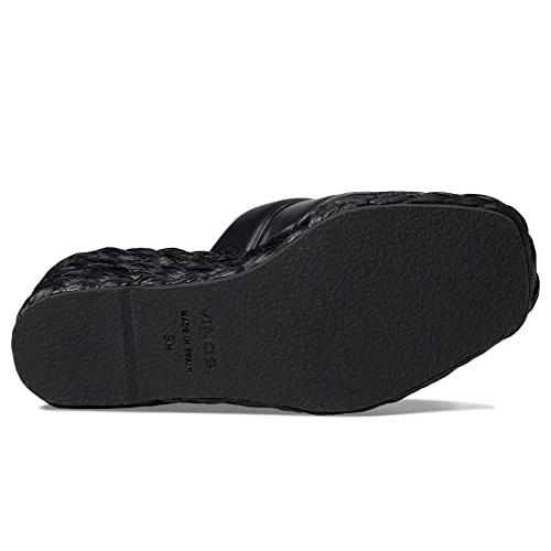 【並行輸入品】ヴィンス・ジリアン, ブラック, 7.5 Vince Womens Gillian Slide Espadrille Wedgeの画像