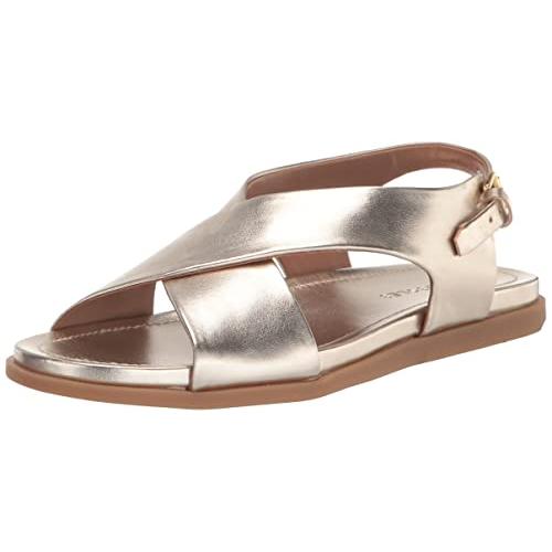 【並行輸入品】Aerosoles レディース エブリデイ フラットサンダル, ソフトゴールド Pu, 9 Aerosoles Women's C_1