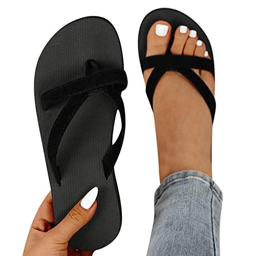 【並行輸入品】Yanzhenglip Sandals Women, Women'S Clip Toe Sandals, Flat Flip Fの画像
