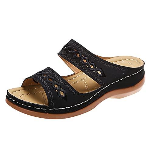 【並行輸入品】eczipvz Orthopedic Sandals for Women Arch Support Platform Wedgeの画像