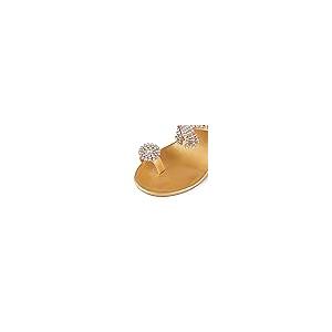【並行輸入品】LIZAL Women's Rhinestone Tassel Slippers Summer Casual Slip On Rの画像