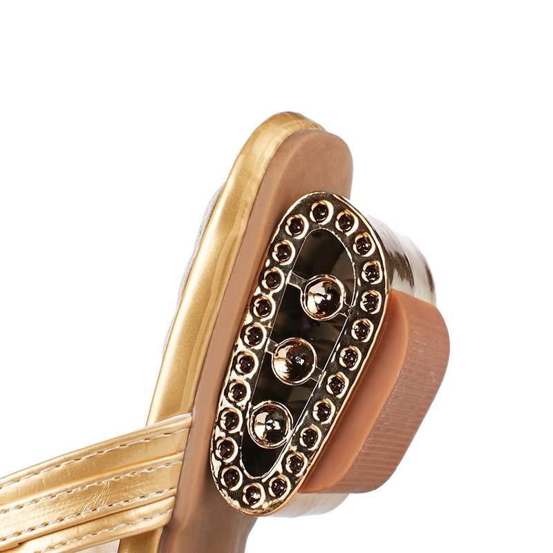 【並行輸入品】LIZAL Women's Rhinestone Tassel Slippers Summer Casual Slip On Rの画像