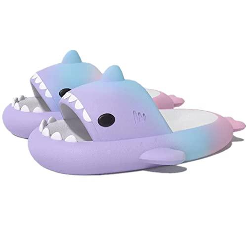 【並行輸入品】kaitesi Cute Gradation Shark Slippers Beach Shoes 4CM Thick Soft_1