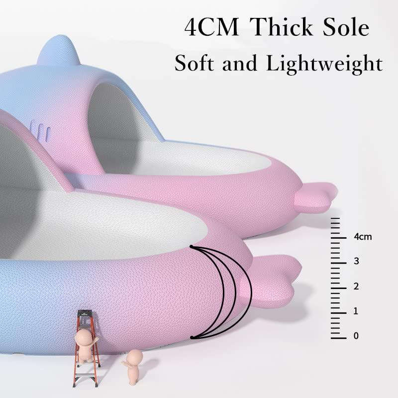 【並行輸入品】kaitesi Cute Gradation Shark Slippers Beach Shoes 4CM Thick Soft_3