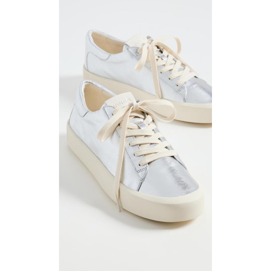 【並行輸入品】Vince レディース Gabi レースアップスニーカー， シルバーメタリックレザー。， 7.5 Vince Womens Gab_3
