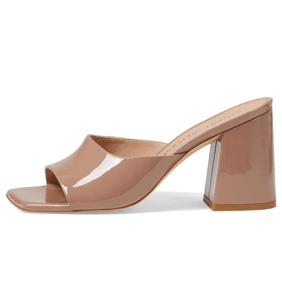 【並行輸入品】Stuart Weitzman Tia 85 フレアブロックスライド, フォーン, 24.5 Stuart Weitzman Ti