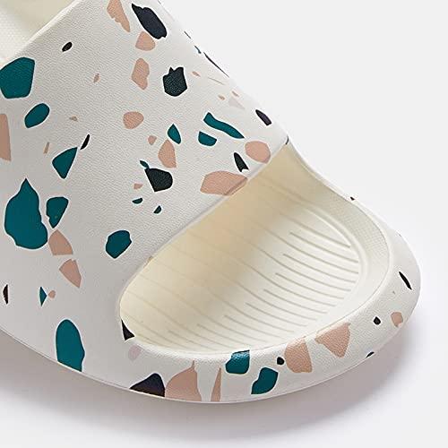【並行輸入品】Bathroom Sandals Men Marble Texture Slides Slippers ?Foam Soft Bの画像