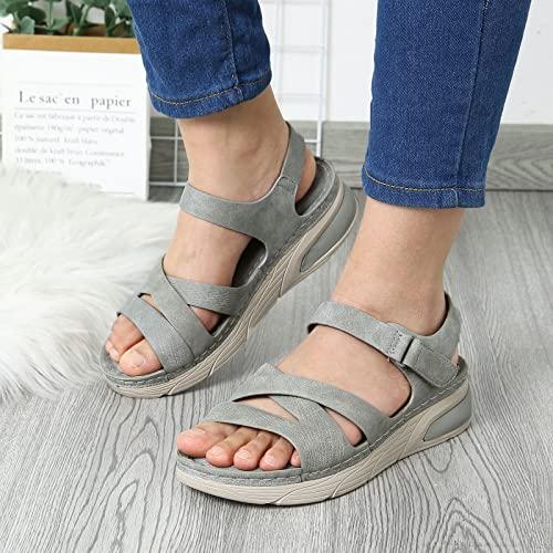 【並行輸入品】Dheva C Sandals for Women, Women Walking Slippers with Arch Supp_1