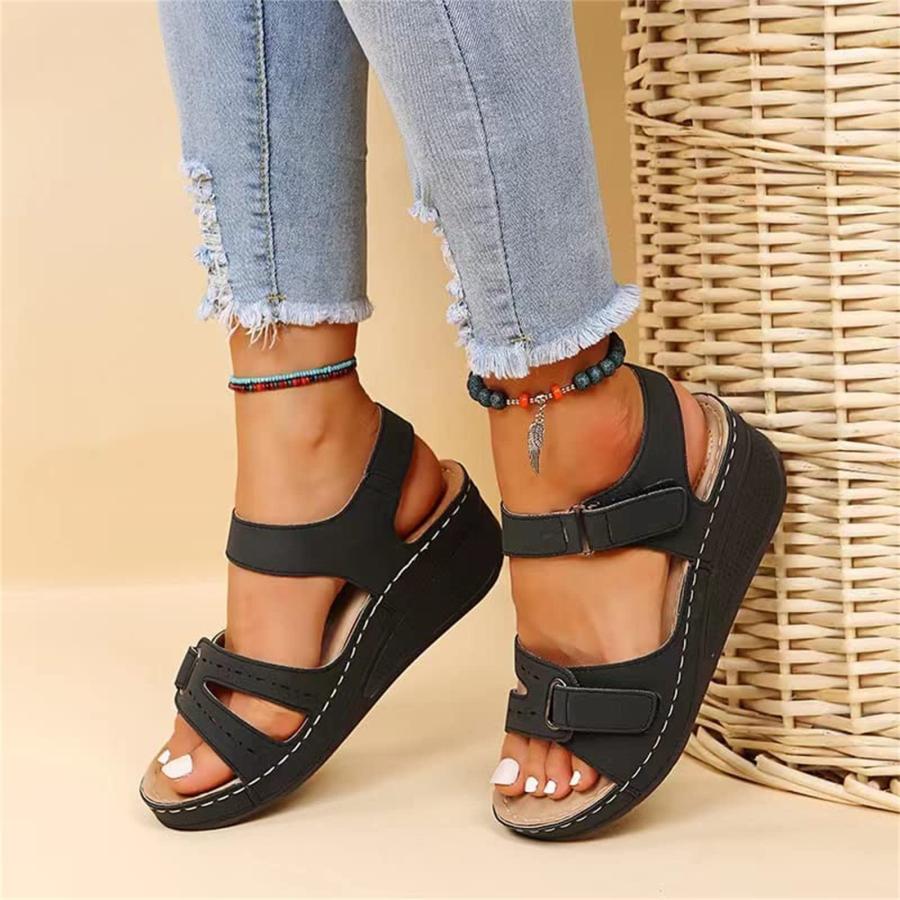 【並行輸入品】ISZI Women Fashion Orthotic Wedges Sandals Open Toe Sandals Antiの画像