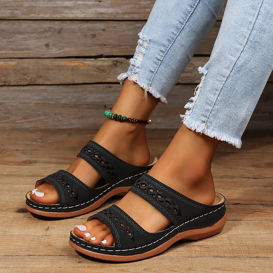 【並行輸入品】YOWUP Orthopedic Wedge Sandals for Women,Wedge Sandals for Womenの画像