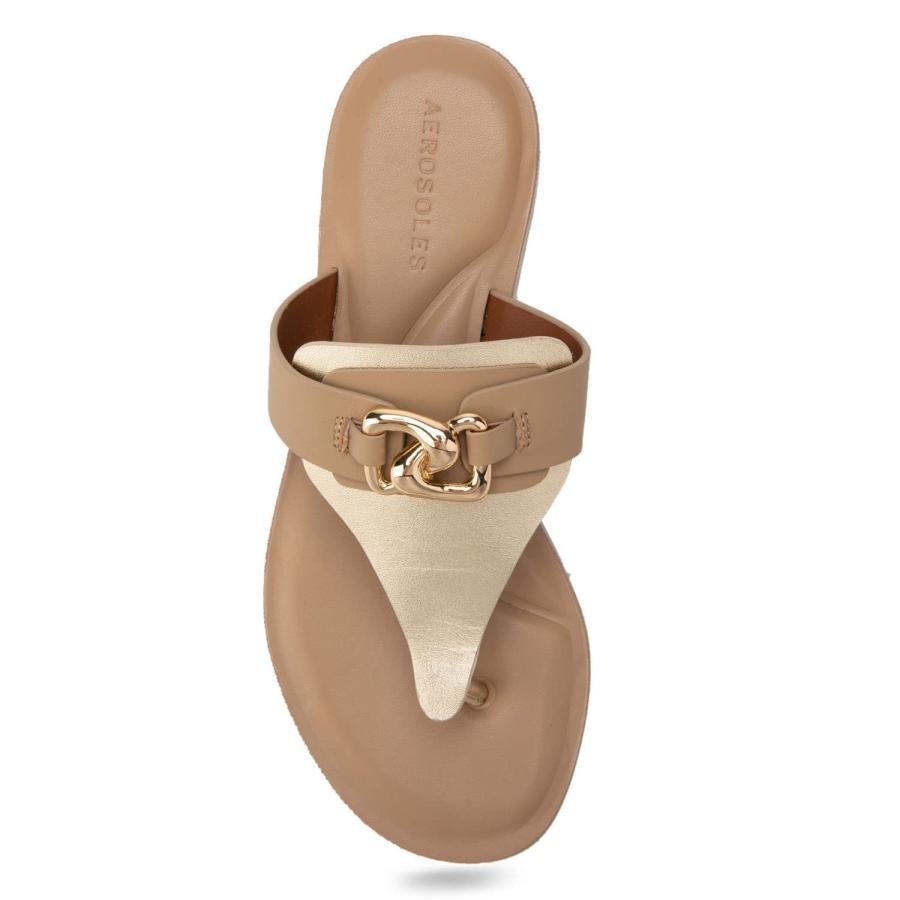 【並行輸入品】Aerosoles レディース Greta スライドサンダル, トープ コンボ, 10.5 Aerosoles Women's Gの画像