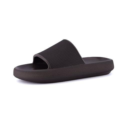 【並行輸入品】CUSHIONAIRE メンズ フェザープールスライド +快適, エスプレッソ, 12 CUSHIONAIRE Men's Fea_1