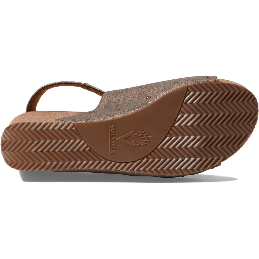 【並行輸入品】VOLATILE Women's Division Wedge Sandal， Bronze， 7_6