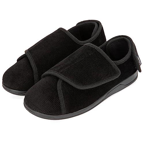 【並行輸入品】HomeTop Men's Adjustable Hook and Loop Memory Foam Diabetic Slip_1