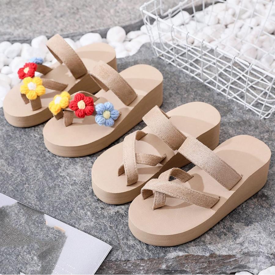 【並行輸入品】Womens Shoes Sandals Dress Ladies Shoes Wedge Slippers Bohemianの画像
