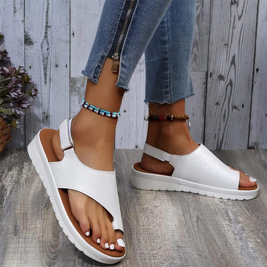 【並行輸入品】ISZI Womens Wedge Sandals Open Toe Orthopedic Bunion Corrector Sの画像