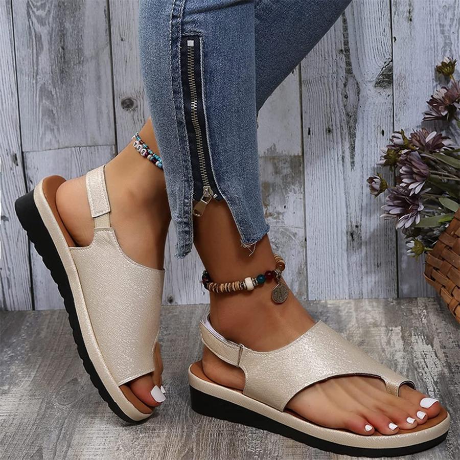 【並行輸入品】ISZI Womens Wedge Sandals Open Toe Orthopedic Bunion Corrector Sの画像