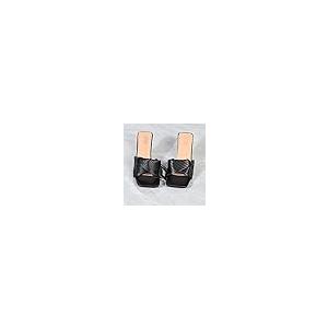 【並行輸入品】SOLPNOW Women's Pleated Crystal High Heel Sandals Slippers,Non Sの画像