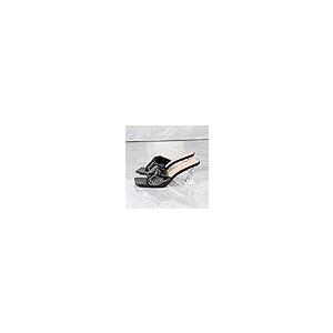 【並行輸入品】SOLPNOW Women's Pleated Crystal High Heel Sandals Slippers,Non Sの画像