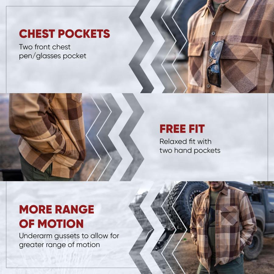【並行輸入品】Vertx Last Line Mens Long Sleeve Plaid Flannel Tactical Shirt wi_6