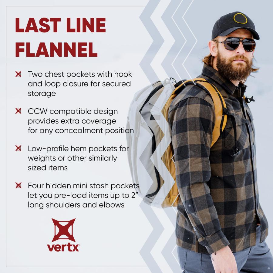【並行輸入品】Vertx Last Line Mens Long Sleeve Plaid Flannel Tactical Shirt wi_9