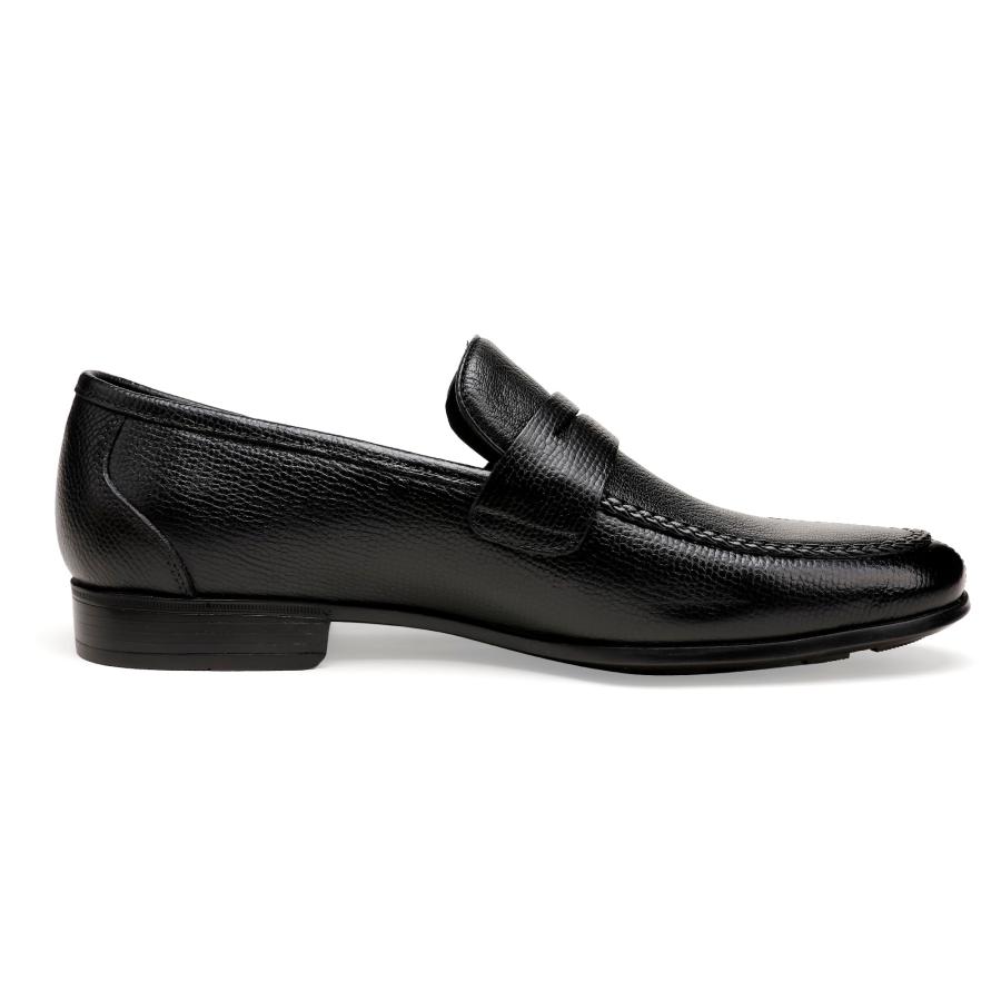 【並行輸入品】ChrisLOOK Men's Leather Penny Loafers Black Dress Shoes Cap Toe_6