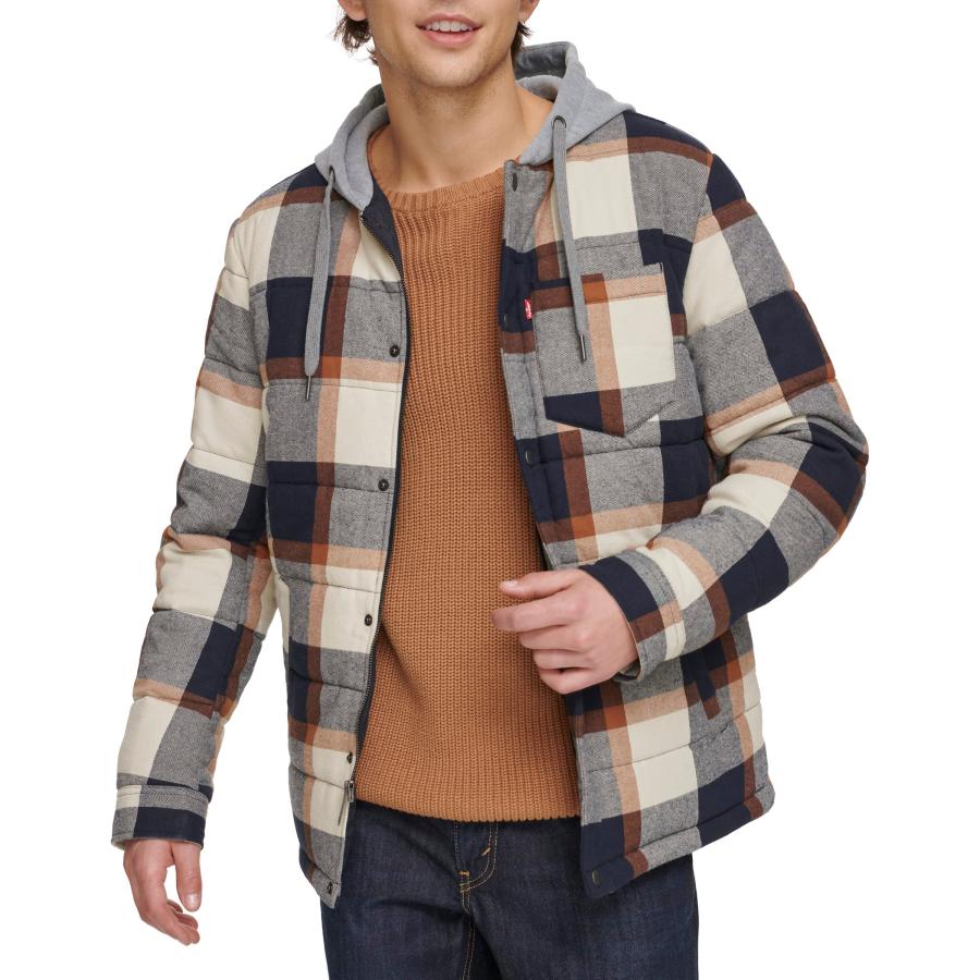 【並行輸入品】Levi's Men's Sherpa Lined Hooded Shirt Jacket (Regular & Big & T_3