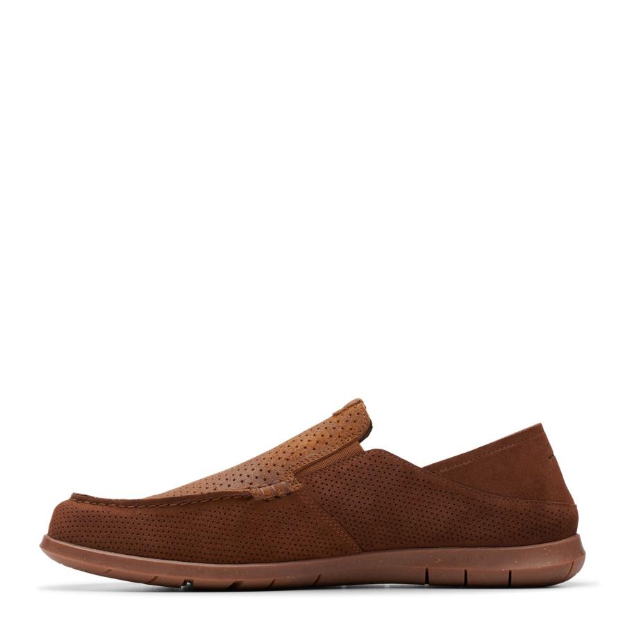 【並行輸入品】[Clarks] モカシン Flexway Easy ダークブラウンスエード 9.5 Clarks Men's Flexway E