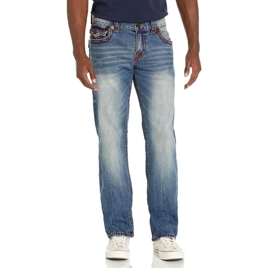 並行輸入品】True Religion Brand Jeans Men's Ricky Straight Super T