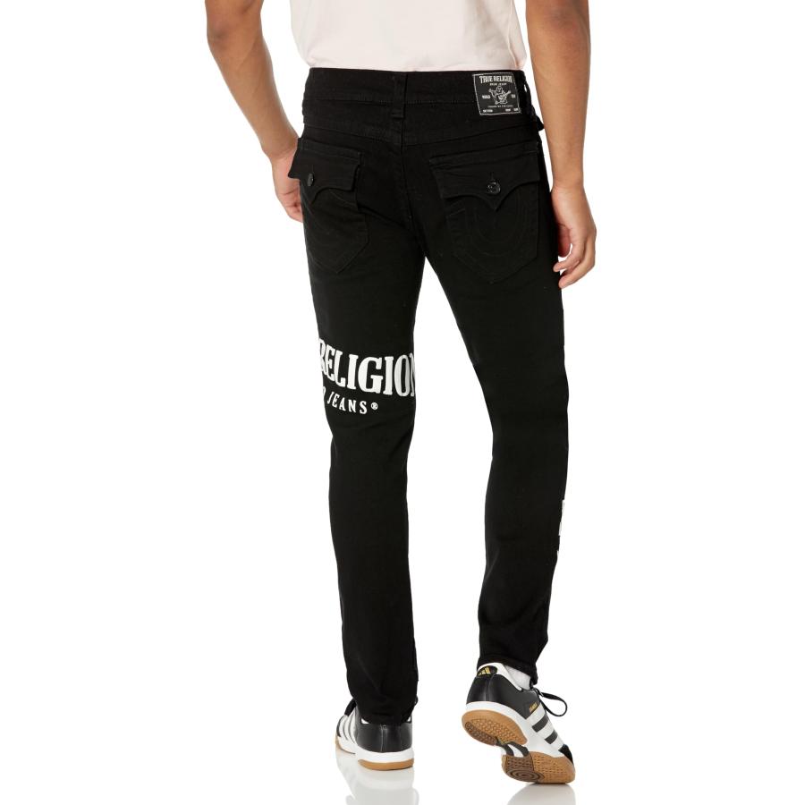 【並行輸入品】True Religion Brand Jeans Men's Rocco Tossed Logo Skinny Jean， B
