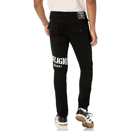 【並行輸入品】True Religion Brand Jeans Men's Rocco Tossed Logo Skinny Jean， B