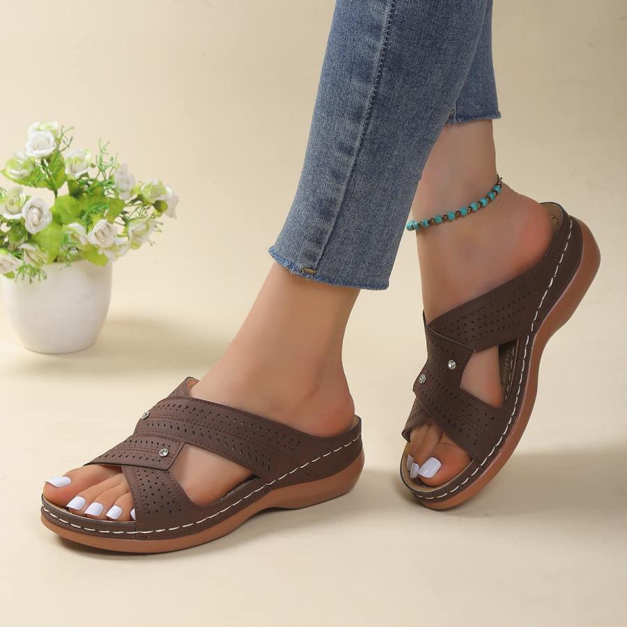 【並行輸入品】DOIX Ladies Orthopedic Mules Slippers Sandals Women's Arch Suppo_9