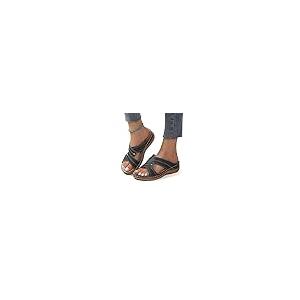 【並行輸入品】DOIX Women Open Toe Wedge Sandals Orthopedic Plantar Fasciitis Sの画像