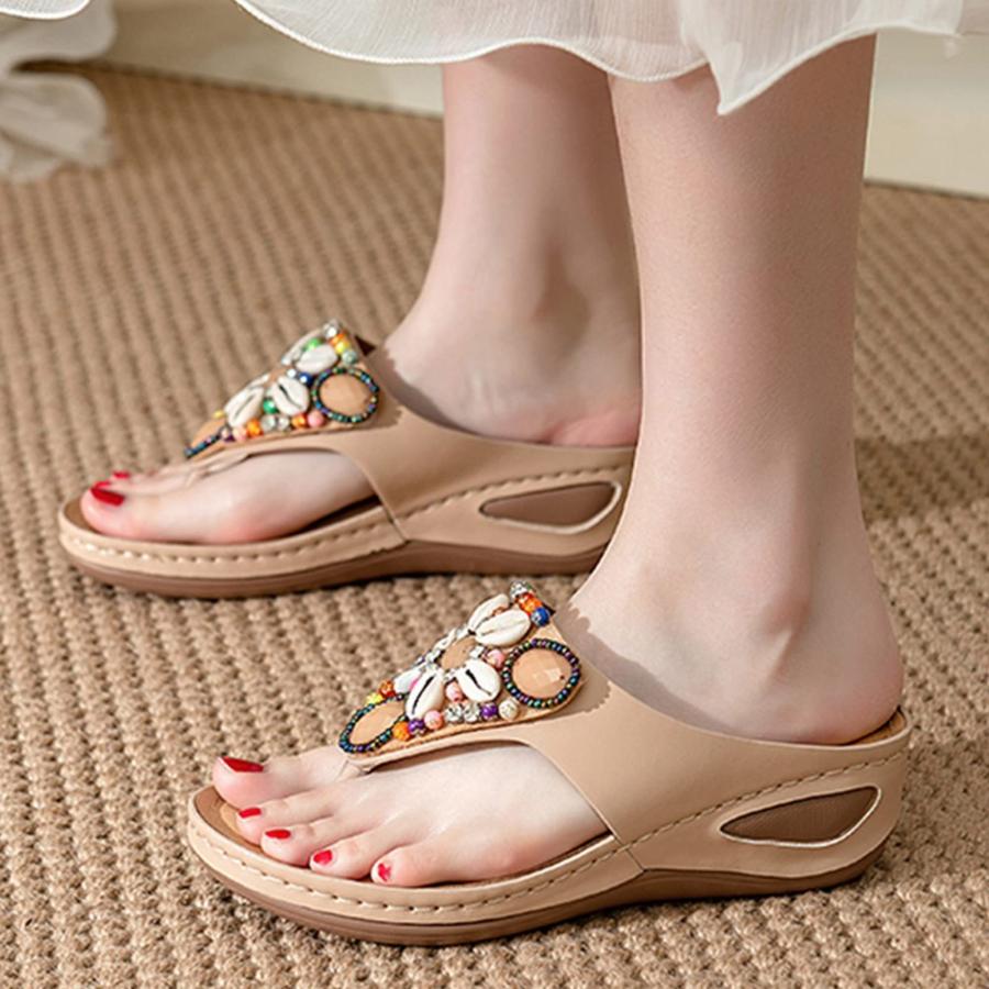 【並行輸入品】Mzluyin Women Dressy Orthopedic Slip on Slippers with Arch Suppo_3