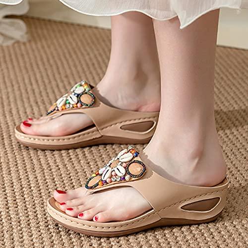 【並行輸入品】Mzluyin Women Dressy Orthopedic Slip on Slippers with Arch Suppo_4