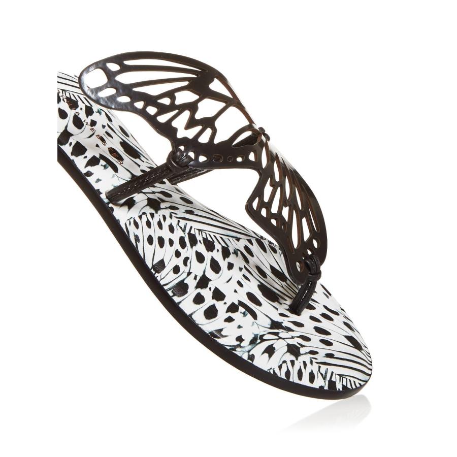 SOPHIA WEBSTER Womens Black Animal Print Butterfly Cut Out Padde  