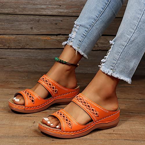 【並行輸入品】Orthopedic Wedge Sandals for Women Arch Support Sandals Women'sの画像