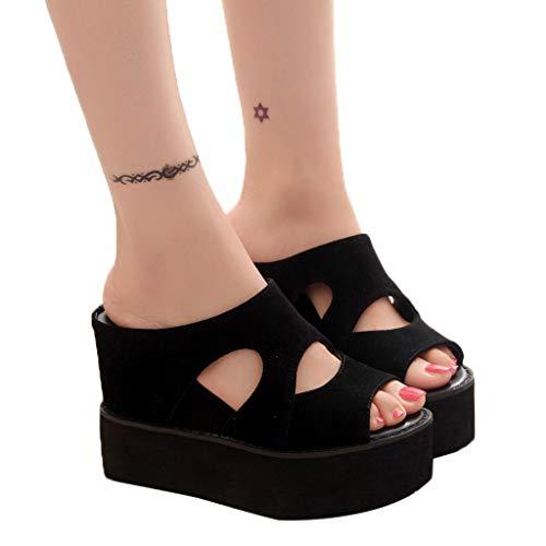 【並行輸入品】Women Fish Mouth Slip on Platform Sandals Summer Women Shoes Wed_7