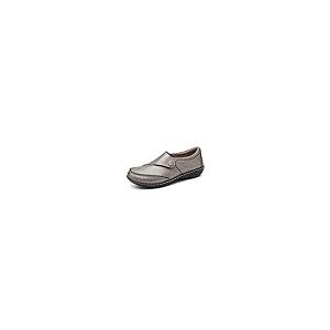 【並行輸入品】TERRIKAT Women's Classic Casual Pewter Leather Loafers Cute Moc_5