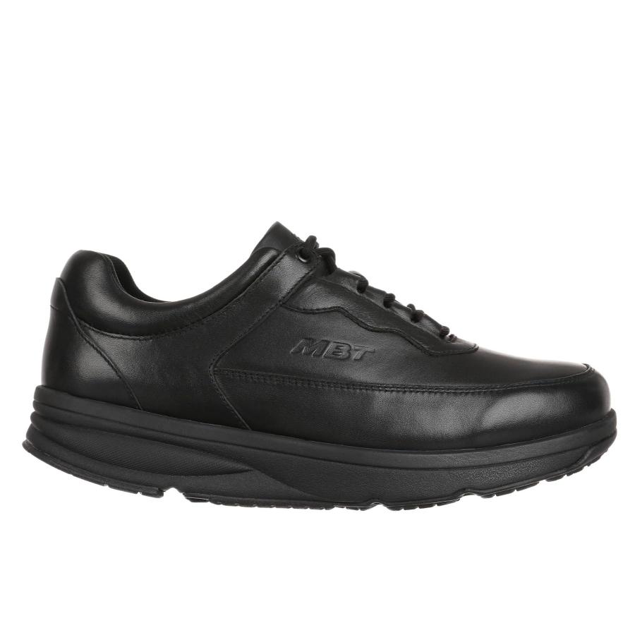 【並行輸入品】MBT Mens Ajata Leather Black Trainers 10 USの画像