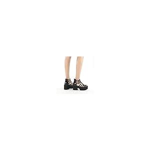 【並行輸入品】[GooMaShoes] レディースサンダル 夏 黒 歩き やすい ヒールサンダル おしゃれ 厚底さんだる 可愛い 厚底サンダルの画像