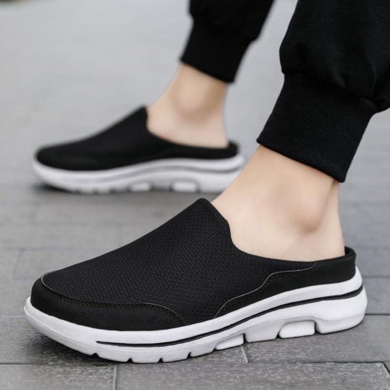 【並行輸入品】LLTMALL Men's Backless Mesh Walking Mules Shoes Comfort Slip on_4