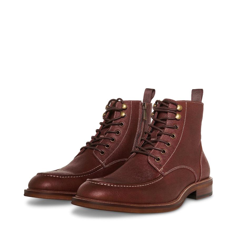 【並行輸入品】Steve Madden Holger, ブラウンレザー, 10.5 Steve Madden Holger Brown Leatの画像