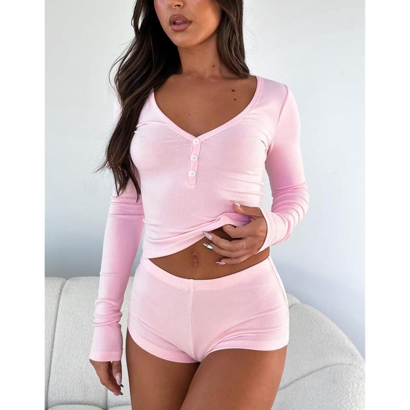【並行輸入品】Women’s 2 Piece Work Out Outfits Ribbed Spaghetti Strap Crop Cam