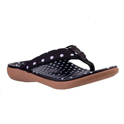 【並行輸入品】Spenco レディース ユミ ヌエボ ドット ビーチサンダル, ブラック, 24 Spenco Women's Yumi Nue_1